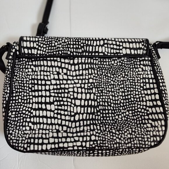 Vera Bradley Vegan Leather Black/Ivory Snakeskin Crossbody - Picture 3 of 3